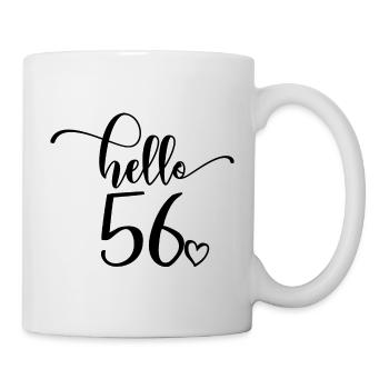 Hello 56 - Cadeau mignon de 56e anniversaire pour femmes - Mug blanc - blanc - Droite