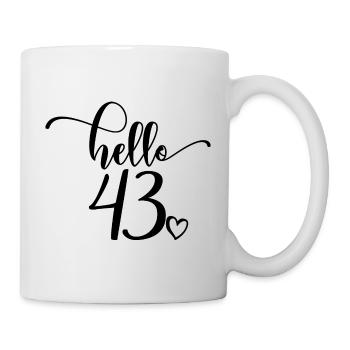 Hello 43 - Mignon cadeau de 43e anniversaire pour femmes - Mug blanc - blanc - Droite
