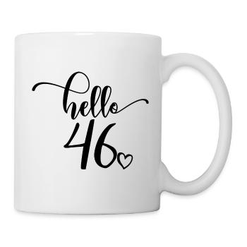 Hello 46 - Mignon cadeau de 46e anniversaire pour femmes - Mug blanc - blanc - Droite