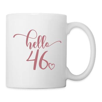 Hello 46 - Mignon cadeau de 46e anniversaire pour femmes - Mug blanc - blanc - Droite