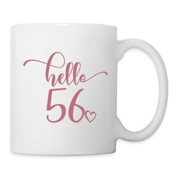 Hello 56 - Cadeau mignon de 56e anniversaire pour femmes - Mug blanc - blanc - Droite