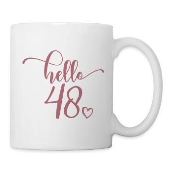 Hello 48 - Mignon cadeau de 48e anniversaire pour les femmes - Mug blanc - blanc - Droite