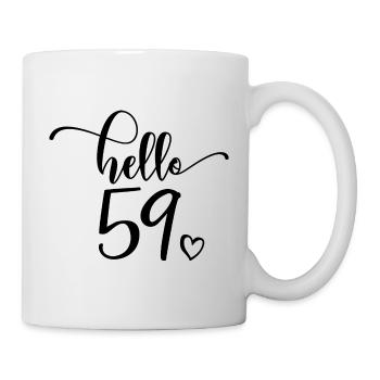 Hello 59 - Cute 59th Birthday Gift For Women - Mug - white - Right