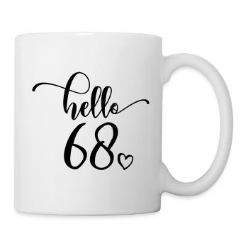 Hello 68 - Mignon cadeau de 68e anniversaire pour les femmes - Mug blanc - blanc - Droite