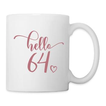 Hello 64 - Mignon cadeau de 64e anniversaire pour femmes - Mug blanc - blanc - Droite