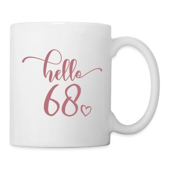 Hello 68 - Mignon cadeau de 68e anniversaire pour les femmes - Mug blanc - blanc - Droite