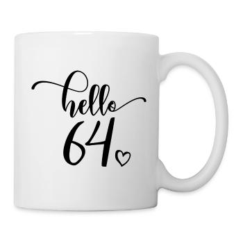 Hello 64 - Mignon cadeau de 64e anniversaire pour femmes - Mug blanc - blanc - Droite