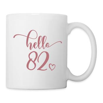 Hello 82 - Mignon cadeau de 82e anniversaire pour femmes - Mug blanc - blanc - Droite