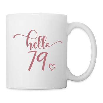 Hello 79 - Mignon cadeau de 79e anniversaire pour femmes - Mug blanc - blanc - Droite