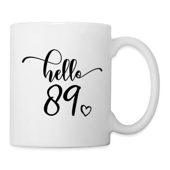 Hello 89th - Mignon cadeau de 89e anniversaire pour femmes - Mug blanc - blanc - Droite