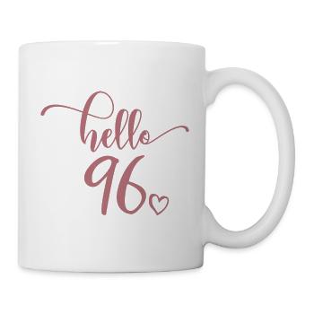 Hallo 96 - Süßes Geschenk zum 96. Geburtstag, 96 Jahre alt - Tasse - Weiß - Rechts