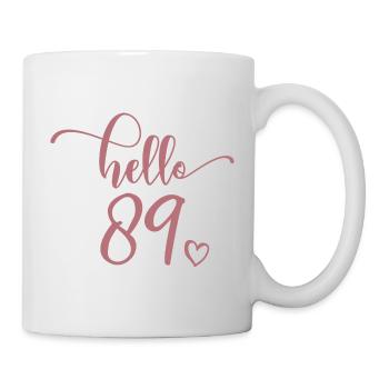Hello 89th - Mignon cadeau de 89e anniversaire pour femmes - Mug blanc - blanc - Droite