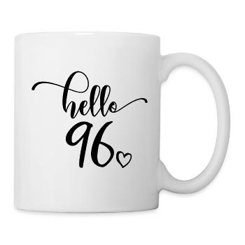 Hallo 96 - Süßes Geschenk zum 96. Geburtstag, 96 Jahre alt - Tasse - Weiß - Rechts