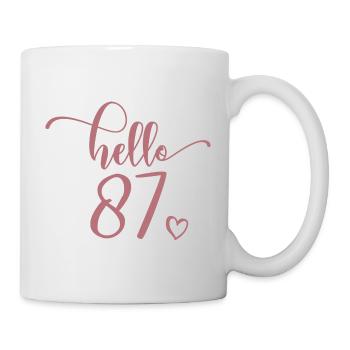 Hello 87th - Mignon cadeau de 87e anniversaire pour femmes - Mug blanc - blanc - Droite