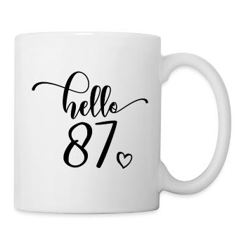 Hello 87th - Mignon cadeau de 87e anniversaire pour femmes - Mug blanc - blanc - Droite
