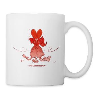 Amour fougueux | Nozette et Tarin - Mug blanc - blanc - Droite