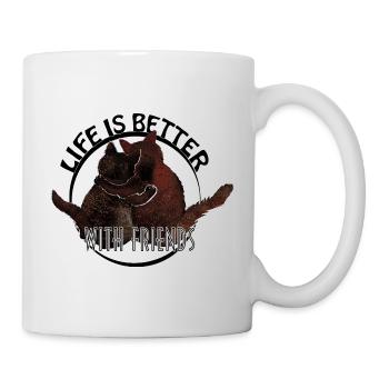 Amoureux des chats pour toujours - Mug blanc - blanc - Droite