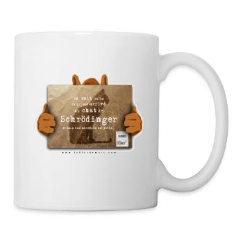 On a des news du chat de Schrödinger... - Mug blanc - blanc - Droite