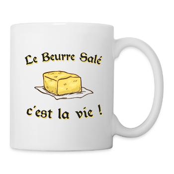 Le beurre salé c'est la vie - Mug blanc - blanc - Droite