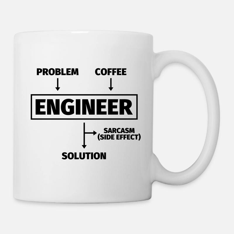 Ingenieur Kaffee Lösung - Tasse - Weiß