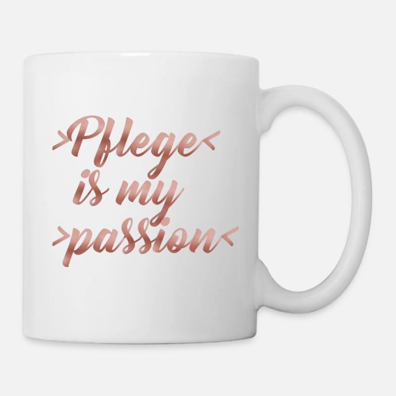 Pflege is my passion - Tasse - Weiß