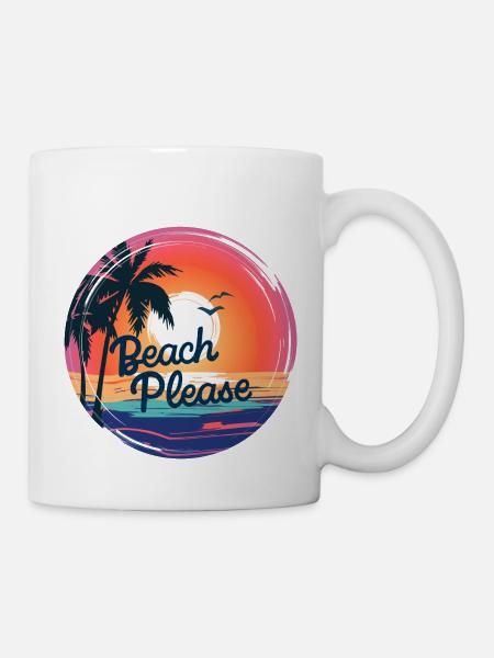 Beach Please - Mug - white
