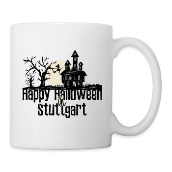 Happy Halloween in Stuttgart Stadtnamen Design - Tasse - Weiß - Rechts
