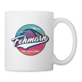 Fehmarn Badge OH Ostseeliebe - Tasse - Weiß - Rechts