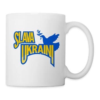 Ukraine slava ukraini Peace Dove - Mug - white - Right