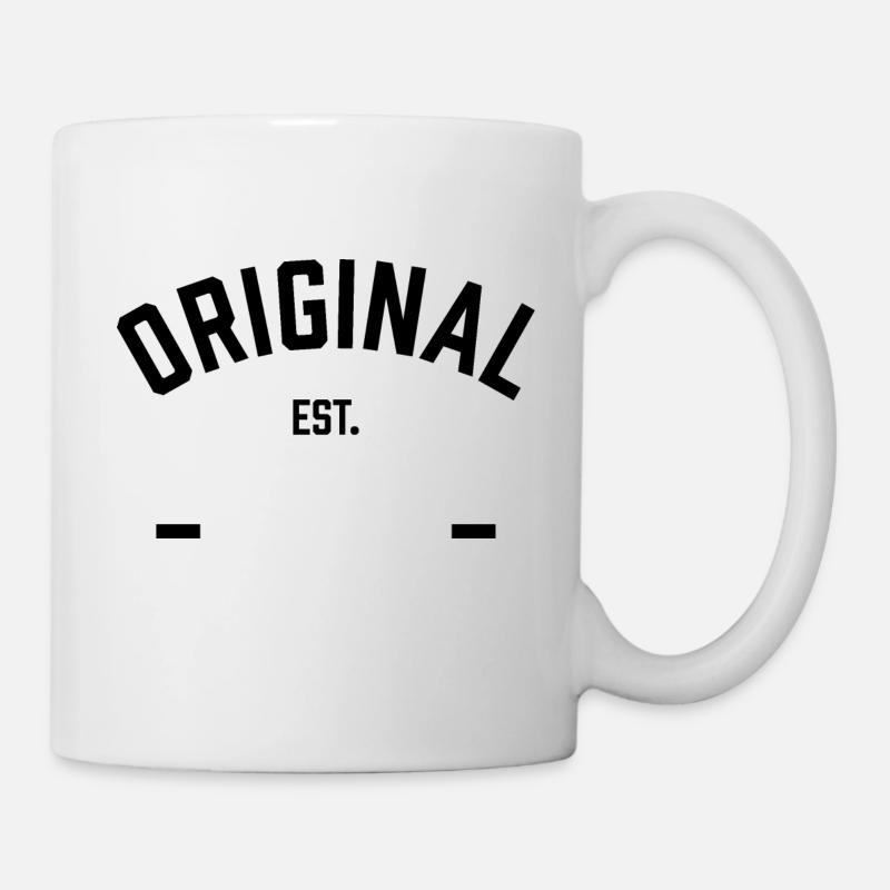 ORIGINAL est "Year" template in black - Mug - white