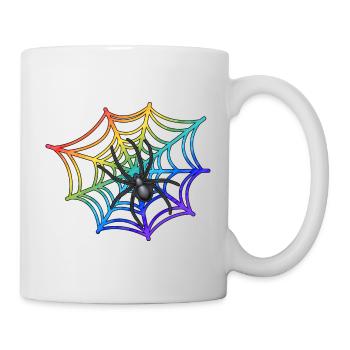 spinne love arachnoid vogelspinne spinnennetz net - Tasse - Weiß - Rechts