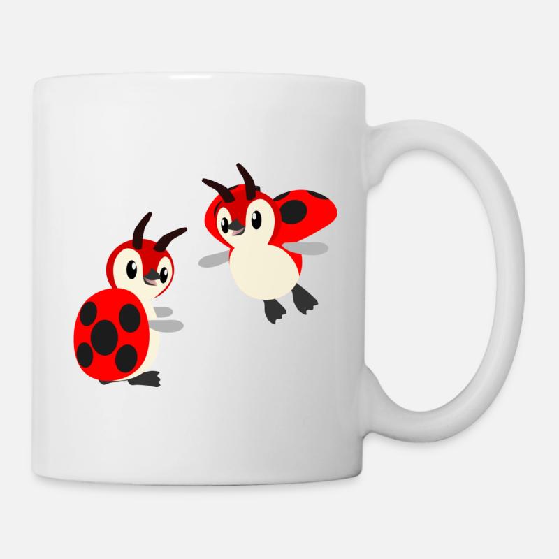 Manchots coccinelles - Mug blanc - blanc