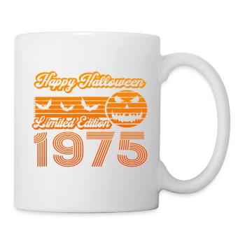 Halloween Citrouille Anniversaire Année de Construction 1975 Millésime - Mug blanc - blanc - Droite