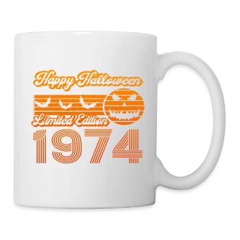 Pumpkin Halloween Birthday Year of Construction 1974 Vintage - Mug - white - Right