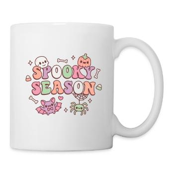 Süße gruselige Jahreszeit Halloween Doodle - Tasse - Weiß - Rechts