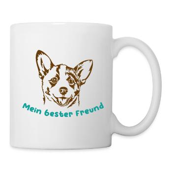 Mein bester Freund der Hund - Tasse - Weiß - Rechts