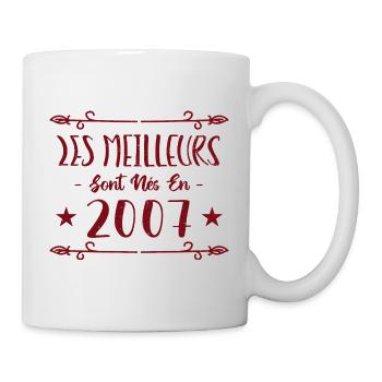 Les meilleurs sont nés en 2007 - Mug blanc - blanc - Droite