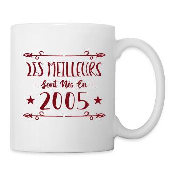 Les meilleurs sont nés en 2005 - Mug blanc - blanc - Droite