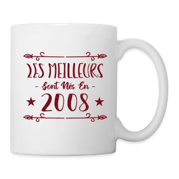 Les meilleurs sont nés en 2008 - Mug blanc - blanc - Droite