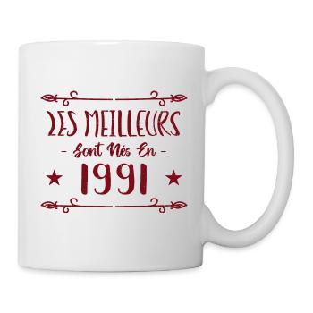 Les meilleurs sont nés en 1991 - Mug blanc - blanc - Droite
