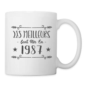 Les meilleurs sont nés en 1987 - Mug blanc - blanc - Droite
