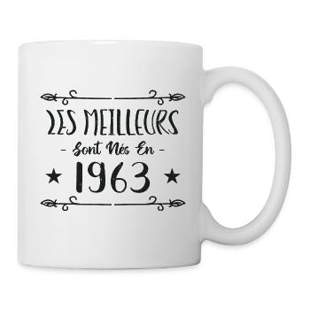 Les meilleurs sont nés en 1963 - Mug blanc - blanc - Droite