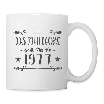 Les meilleurs sont nés en 1977 - Mug blanc - blanc - Droite