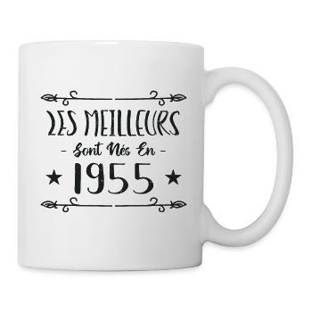 Les meilleurs sont nés en 1955 - Mug blanc - blanc - Droite