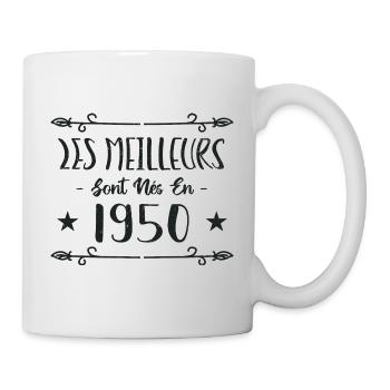 Les meilleurs sont nés en 1950 - Mug blanc - blanc - Droite