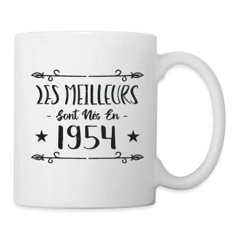 Les meilleurs sont nés en 1954 - Mug blanc - blanc - Droite