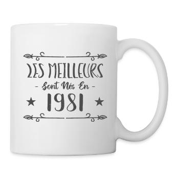 Les meilleurs sont nés en 1981 - Mug blanc - blanc - Droite