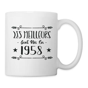 Les meilleurs sont nés en 1958 - Mug blanc - blanc - Droite