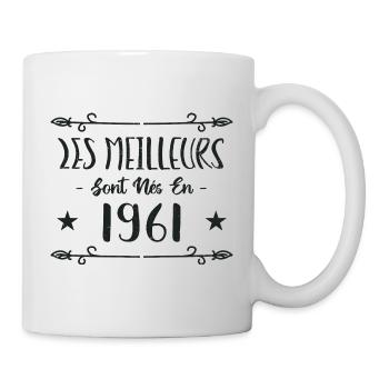 Les meilleurs sont nés en 1961 - Mug blanc - blanc - Droite
