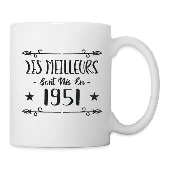 Les meilleurs sont nés en 1951 - Mug blanc - blanc - Droite
